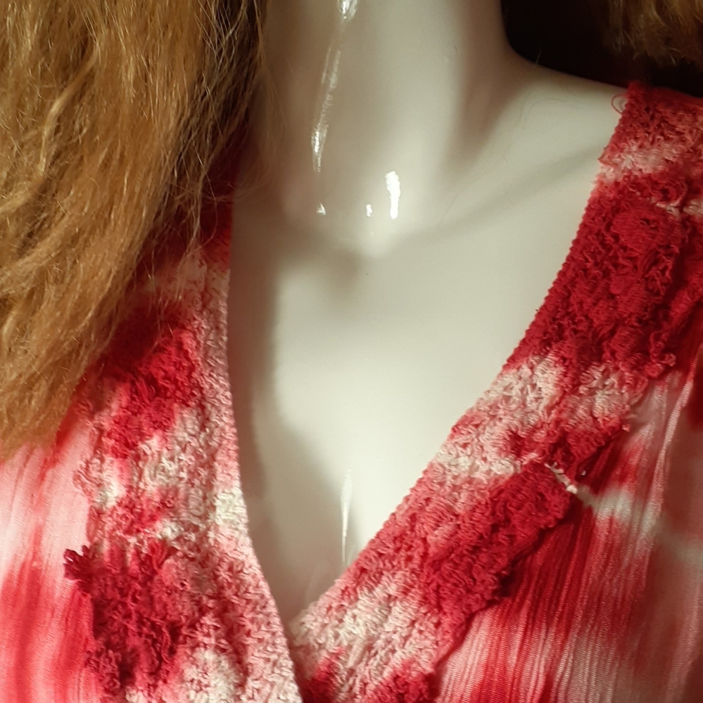 Red/white casual dress